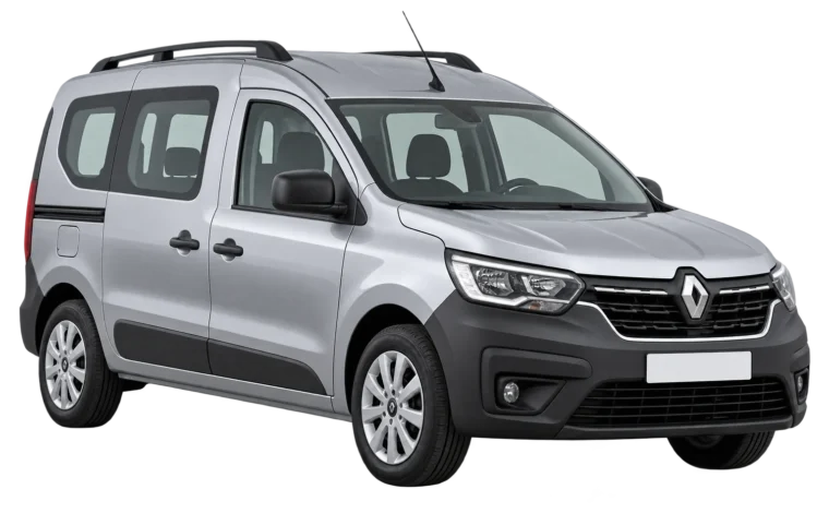 Silver Renault Express, front three-quarter view